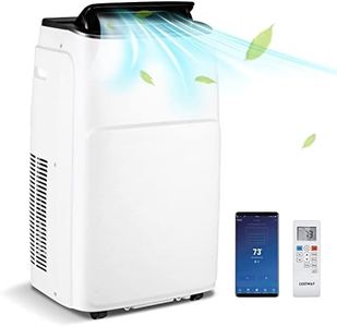 GYMAX Condizionatore Portatile 14000BTU Classe A, R290 GMCC, 5 in 1 Riscaldare/Raffreddare/Deumidificare/Ventilare/Modalità Notturna, Timer 24H, WIFI APP&Telecomando