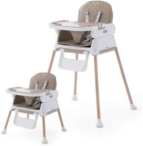 3 in 1 Baby High Chair, Adjustable Convertible Toddlers Feeding Booster for Eating, White 67 * 60 * 90CM