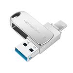 DEZOBYTE Usb Flash Drive 1Tb For I Phone Photo Stick And Usb C Thumb Drive External Storage Memory Stick Compatible I Phone Android Macbook Usb C And Pc Silvre Xy021Tb