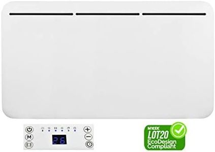 MYLEK Electric Panel Heater - Wall Mounted or Free Standing - Eco Energy Efficient Digital Display, Thermostat, Timer, Anti Frost Function, Bathroom IP24, ERP Lot20 (2000W)