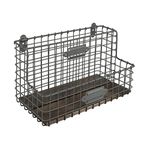 Spectrum Diversified Vintage Wall Mount Office Letter Holder Desk Organizer Basket for Envelopes, Bills, Magazines, Catalogs, Files, Notebooks & More, Pack of 1, Industrial Gray