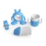 Prince Lionheart Eyefamily Bathroom Set | Toothbrush holder, Tap Extender, Tooth Brushing Timer & Cup |Healthy Bathroom Habit Kit | Bathroom Sink - Berry Blue