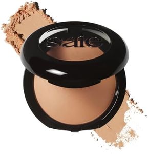 Saie Slip Tint Baked Setting Powder - Translucent Powder for Face Makeup with a Natural-Radiant Finish - Blurs, Brightens & Smooths Complexion - Translucent 4 - Tan to Deep (0.24 oz)