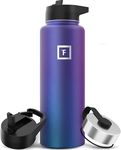 Iron Flask Sports Water Bottle - 40 Oz, 3 Lids (Straw Lid), Leak Proof, Vacuum Insulated Stainless Steel, Double Walled, Thermo Mug, Metal Canteen - Aurora