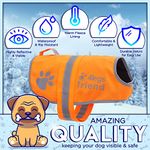 4LegsFriend Fleece Dog Vest - 5 Sizes fit Dogs 8lbs-120lbs - Blaze Orange - Fluorescent High Visibility Jacket for Pets - for Night Walking On or Off Leash - Protects from Cars & Hunting Accidents