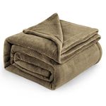 Bedsure Fleece Blanket King Size - Versatile Blanket for Bed Fluffy Soft Extra Large Throw, Camel, 270x230cm