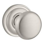 Baldwin PS.ROU.TRR.150.6L.DS Round Passage Knob with Traditional Round Rose, Satin Nickel