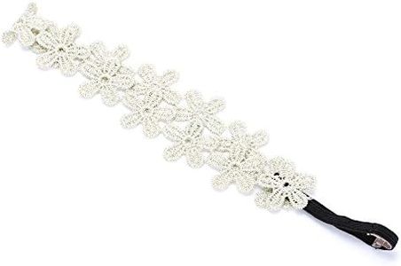 Peppercorn Kids Girls Shimmer Floral Lace Headband- Pale Gold - Age 3-12Y