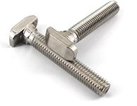 20Pcs M8x20mm 304 Stainless Steel T-Slot Bolt 40 Series Aluminum Profile T-Shaped Screw Bolt Fastener 17.8mm Head Size