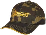 Amazon Brand - Symbol Unisex's Marvel Cap Pack of 1, Captain America Embroidered Design, Official Disney Licensed Product, Adjustable Fastening (AW23SYMVLUS01_CAMO Avenger_OS)