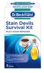 Dr. Beckmann Stain Devil Survival Kit, Pen & Ink Stains 1 x 50 ml, Fat & Sauces 1 x 50ml, Fruit & Drinks 1 x50 gm