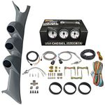 GlowShift 99-07 Ford Superduty Gray Gauge Package w/White 7 Color 60 PSI Boost, 2400 EGT & Trans Temp Gauges