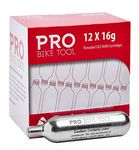 Pro Bike Tool 16g Co2 Cartridges - Threaded, Fast Tire Inflation for Road, MTB, Cyclocross, Gravel, Hybrid, Commuter Bikes - Durable, Portable, Essential for On-The-go Repairs