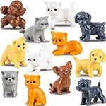 Tiny Dog and Cat Figurines for Kids