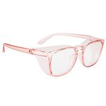 B.ANGEL Safety Glasses Safety Goggles Anti Fog, Blue Light Glasses for Men Women (Pink)