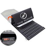 Foldable Solar Charger 21W 5V/4.8A Total Maximum Monocrystalline Solar Panel Charger 2 USB ports Waterproof Portable Solar Panels for Mobile phones, Tablets and Other digital devices