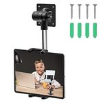 Wall Mount Tablet Holder - Kolasels Adjustable Horizontal/Vertical Tilt iPad Arm Metal Wall Stand for Kitchen, Bedroom, Warehouse, Office - Compatible with More 4-13" Tablet and Smartphone Devices