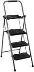 Best Choice Products 3-Step Ladder, Portable Folding Anti-Slip Step Stool w/Utility Tray, Hand Grip, Rubber Feet Caps, 330lb Capacity