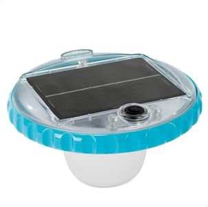 Intex 28690E Solar Powered LED Floating Light with Auto On and Auto Off, Color Changing and Static White Mode Swimming Pool Party Lights