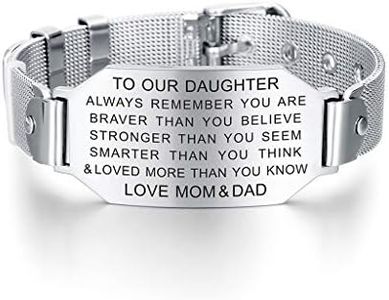 FALOGIJE Daughter Birthday Gifts, Inspirational Daughter Bracelet Jewelry - I Love You Daughter Gifts for Graduation, Christmas