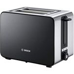 Bosch Sky Compact TAT7203GB 2 Slot Stainless Steel Toaster with 7 variable browning levels including frozen - Black