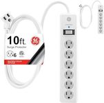 GE Surge Protector Power Strip, 10 