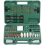 Keadic 110Pcs Universal Gun Cleaning Kit with Storage Case with Nylon Jags, Brass Brushes, Bore Mops, Clean Rods, Slotted Patch Loops, Muzzle Guards, Cotton Patches, Steel Pick for Pistol Shotgun