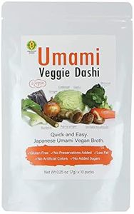 Kinjirushi Umami Veggie Broth Soup Packet Dashi Stock 2.47oz, (7g×10pcs) Miso Soup, Kombu, Ramen, Udon Noodles, Seasoning Packet, No MSG Seasoning, Gluten Free Vegetable, Dashi Broth, Vegan Soup Base, Instand Dashi, Shiitake, Natural Soup