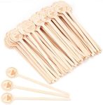 100Pcs Coffee Stirrers-5.9 Inch Natural Wooden Stir Sticks with Round Ends, Disposable Eco-Friendly Biodegradable Cafe Grade Coffee Stir Sticks Wood Beverage Mixer for Coffee Cocktails Milk Tea