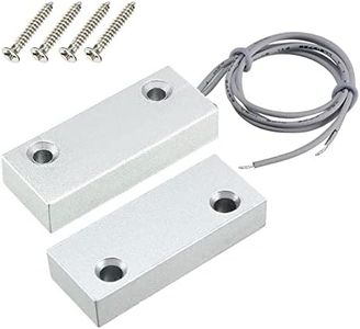 Gebildet Home Security Wired Rolling Door Contact 0~100V/0.5Amp Magnetic Reed Switch With 2 Wires For,Magnet Near - Connect Circuit, Magnet Away - Break Circuit,Applications MC-51