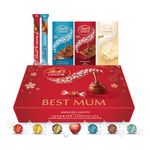 Lindt Lindor Official Best Mum Chocolate Gift Hamper Box - Chocolate Truffles - Chocolates Bars and Tablets - Assorted Flavours