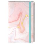 Huamxe Lined Journal Notebook, Pink Marble Hardcover, Medium 5.7 x 8.4 in, 160 Pages Thick Paper, Cute Aesthetic A5 College Ruled Notebook for Journaling Writing Work Office School Women Girls