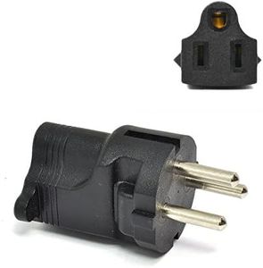 Ceptics Israel, Palestine SI 32 Travel Power Plug Adapter Accepts NEMA 5-15R - ETL Certified - Industrial Grade (IG-14)