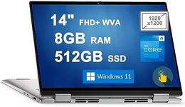 Dell Inspiron 14 7000 7430 2-in-1 Laptop 14" FHD+ WVA Touchscreen Display 13th Generation 10-core i5-1335U (>i7-1255U) 8GB RAM 512GB SSD Backlit Fingerprint Thunderbolt HDMI FHD Webcam Win11 Silver