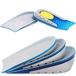 Ailaka Gel Height Increase Insoles 1 Pair, Shock Absorption Heel Cushion Pads, Height Lift Shoes Inserts for Men & Women