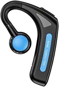 Open Ear Headphones Wireless Headset Bluetooth Single Air Line Bone Sound Sports Headphones with Ear Hooks Microphone Bluetooth Headsets for One Ear Bone Conduction Earphones for Sports Running