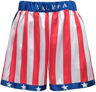 Regenboog American Flag Boxing Shorts Men and Women,Rocky Balboa Costume Adult,Satin Boxer Shorts, Boxing Shorts