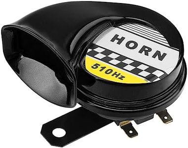 Windance Super Loud Snail Horn 130DB 510HZ 12V Air Horn à Haute Tonalité Étanche pour Voitures, Motocyclettes, Scooters, Bateaux et Camions (Noir)