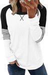 ONLYSHE Womens Crewneck Sweatshirt Casual Cute Long Sleeve Fall Tops T Shirt with Pockets