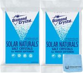 Crystal Solar Natural Water Softener Salt, 100 lb (2 Packs of 50 lb) Wholesalehome Cloth Included