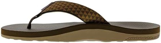 Scott Hawaii Men's Manoa Reef Walking Slipper | Waterproof No Slip Contoured Footbed | No-Slip Boat Sandal | All Day Arch Support Comfortable Flip Flops, Brown Kaimana, 13