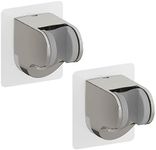 EAARSUO Shower Head Mount, Wall Mount & Clip, Waterproof Handle Holder (Brushed Nickel)