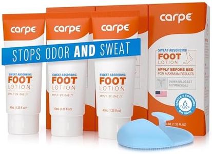 Carpe Antiperspirant Foot Lotion 3 Tubes WITH FREE APPLICATOR, A dermatologist-recommended solution to stop sweaty, smelly feet, Helps prevent blisters, Great for hyperhidrosis