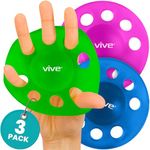 Vive Hand Exercise Balls for Arthritis - Squeeze Ball Finger Strengthener and Hand Exerciser Kit - Grip Extension for Musicians, Carpal Tunnel, Forearm Strength, Egg Set, Stress, Muscle, Fitness