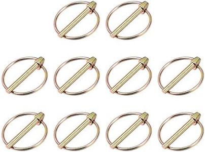 uxcell Linch Pin with Ring - 4.5mm x 38mm Trailer Pins Assortment Kit for Boat Kayak Canoe Trailer Tractor Trolley Horsebox 10Pcs