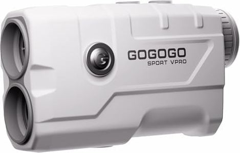 Gogogo Sport Vpro Golf Rangefinder 900 Yards Slope Laser Range Finder with Pinsensor & Flag-Lock, 6X Magnification, Pulse Tech (900 Yard with Slope Switch & Inside Magnet)