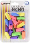 Officemate OIC Achieva Pencil Eraser Caps, 24 in a pack, Assorted Colors (30552)