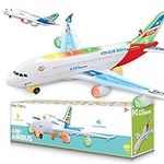 Kidsthrill Airplane Toy with Bump & Go, Flashing Lights & Sounds - For Boys & Girls Age 3-12