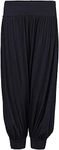 Loxdonz Kids Harem Loose Casual Baggy Sports Dancing Pants Girls Harem Children Trouser (11-12 Years, Black)