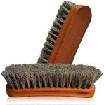 YUET Shoe Brush 2pcs - Horsehair Brush for Shoe Shine Polish Buff Premium Horsehair Shoe Shine Brush Shoe Polish Brushes Horse Hair Bristles Brush for Boots, Shoes, Car Seats, Sofas, Bags